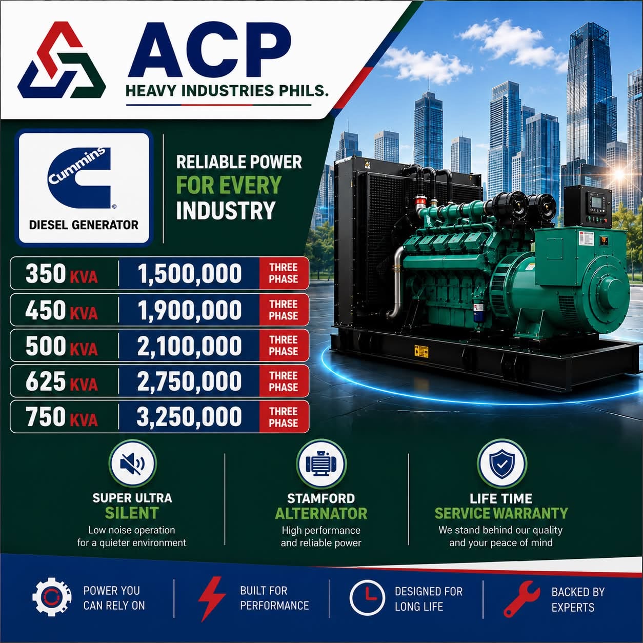 Cummins generator