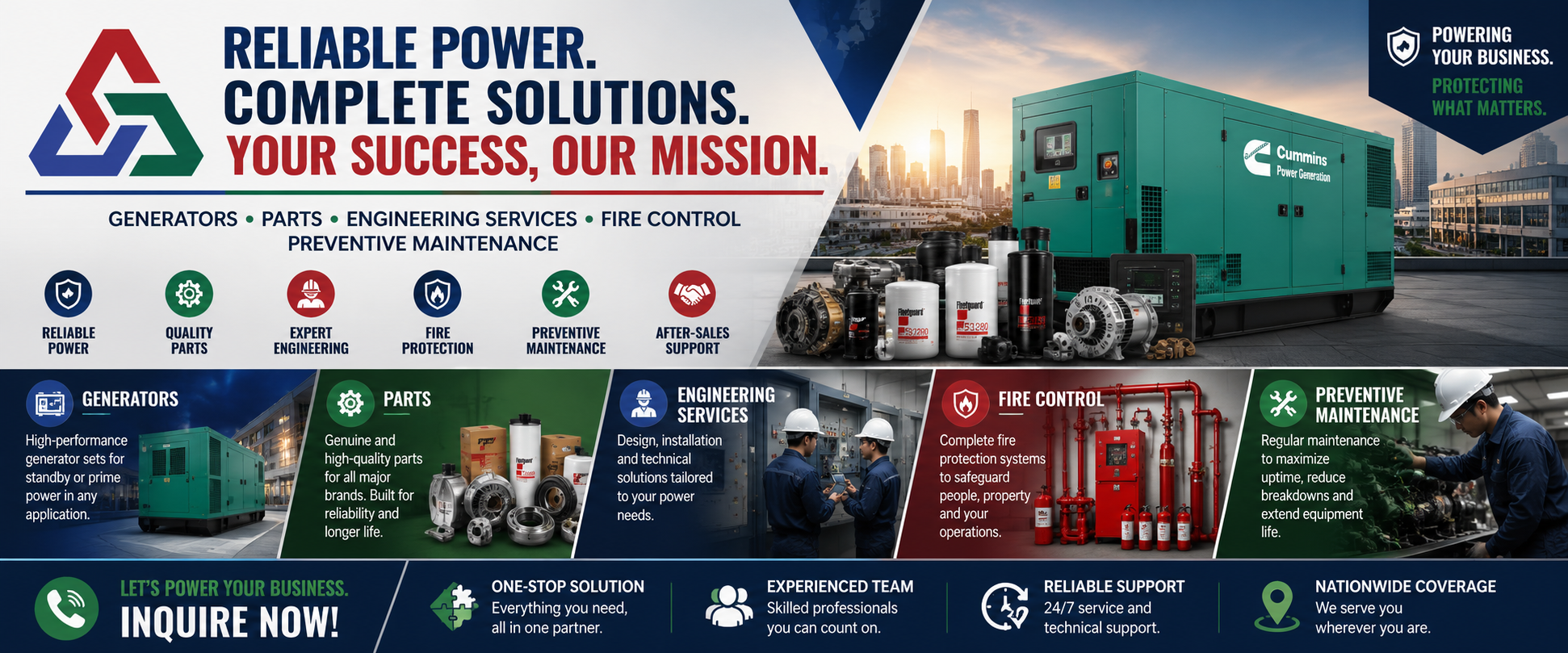 Industrial generator solution