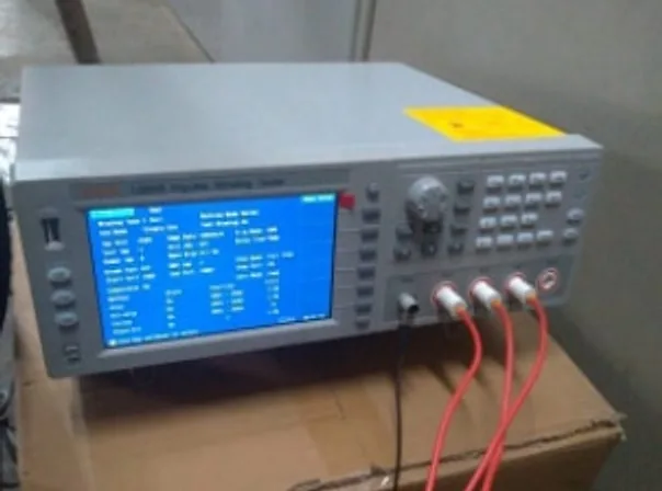 Electrical test instrument with a display screen and connected test leads